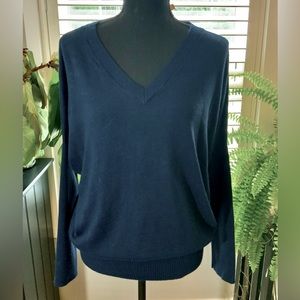 Rosie Pope Navy Maternity V-neck Sweater. Size S.